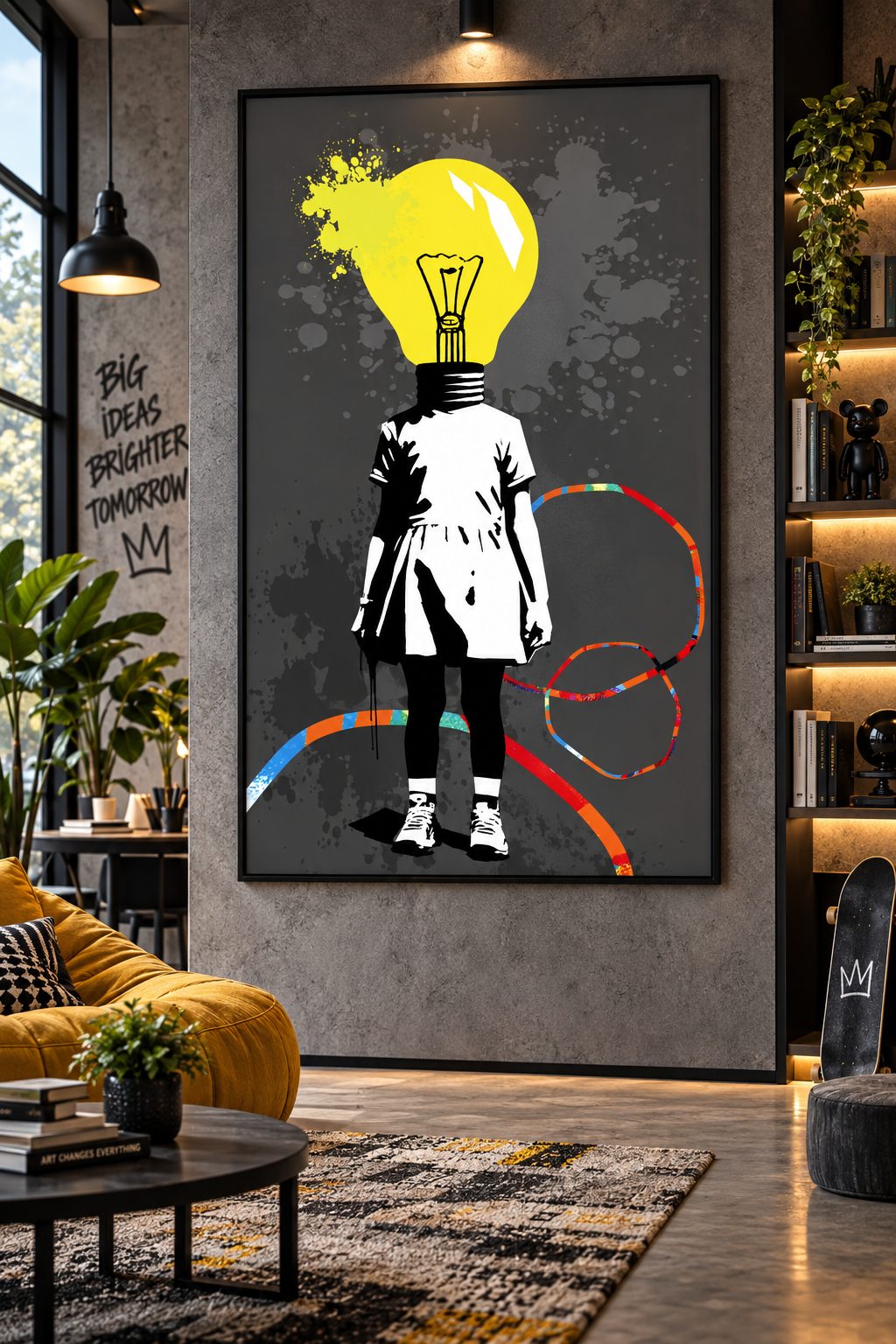 Custom canvas art Dubai — handcrafted painting in a luxury interior by Blenc Art 07