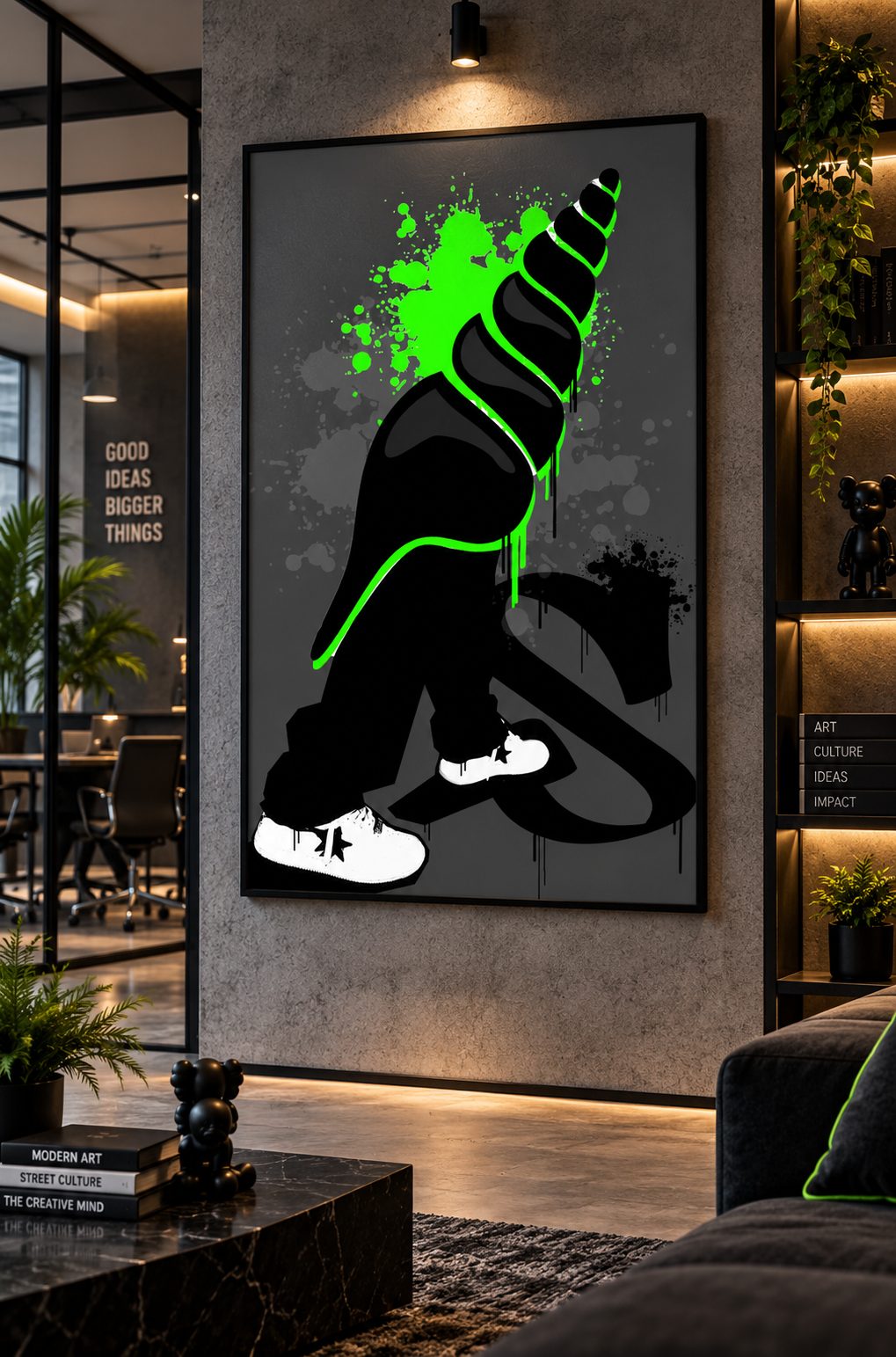 Custom canvas art Dubai — handcrafted painting in a luxury interior by Blenc Art 12