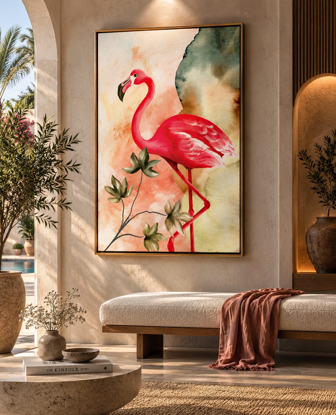 Custom canvas art Dubai — handcrafted painting in a luxury interior by Blenc Art 17