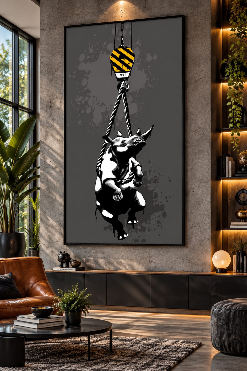 Custom canvas art Dubai — handcrafted painting in a luxury interior by Blenc Art 26