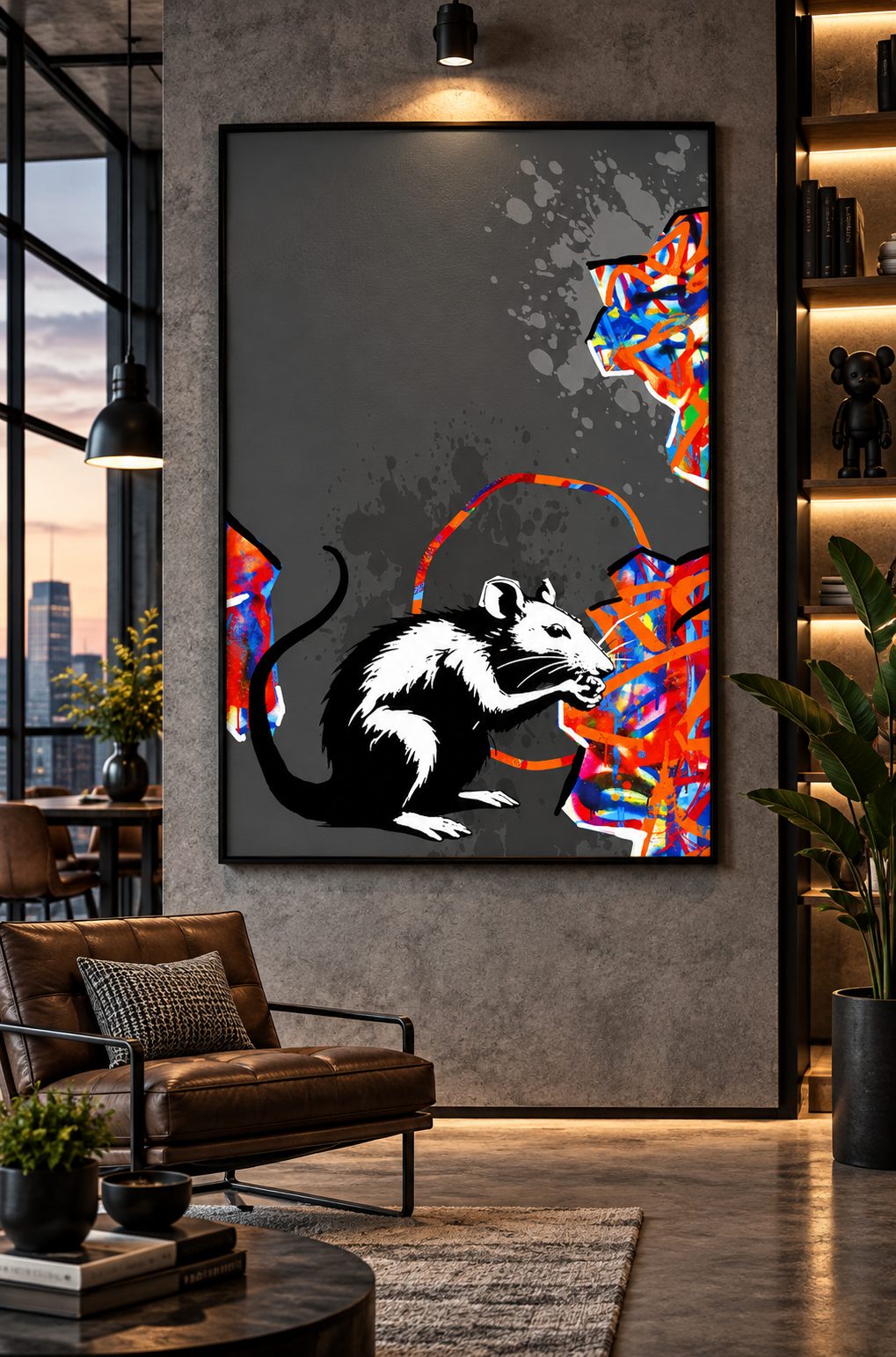 Custom canvas art Dubai — handcrafted painting in a luxury interior by Blenc Art 52