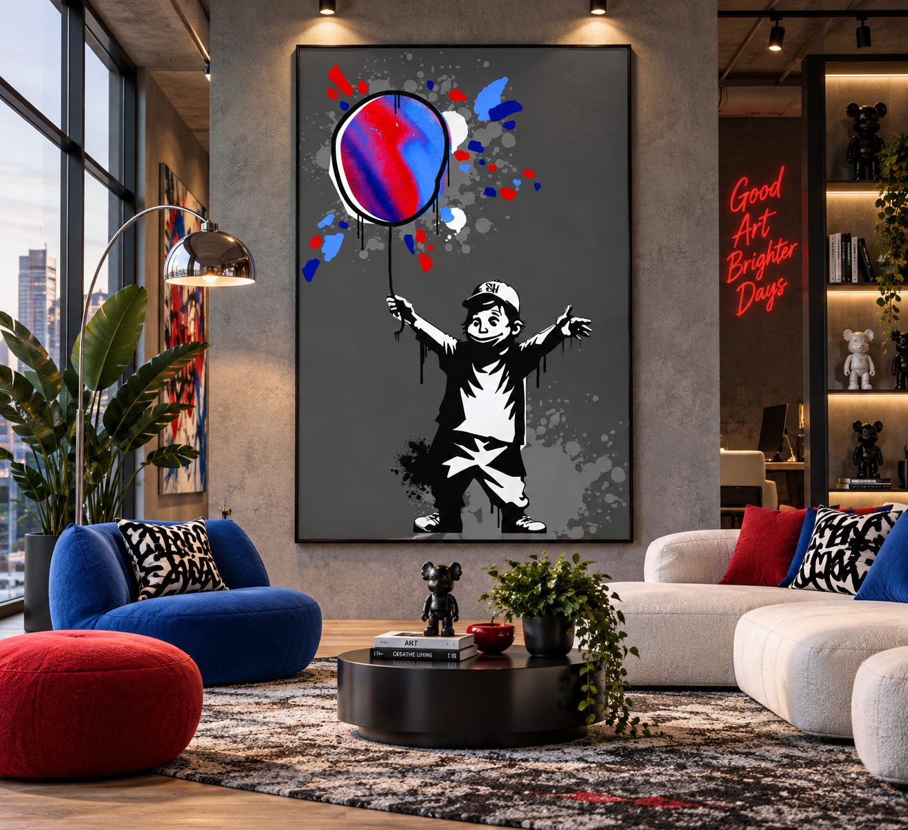 Custom canvas art Dubai — handcrafted painting in a luxury interior by Blenc Art 53