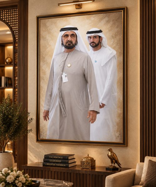 Custom Canvas Art Dubai — Handcrafted Portrait Painting by Blenc Art 10
