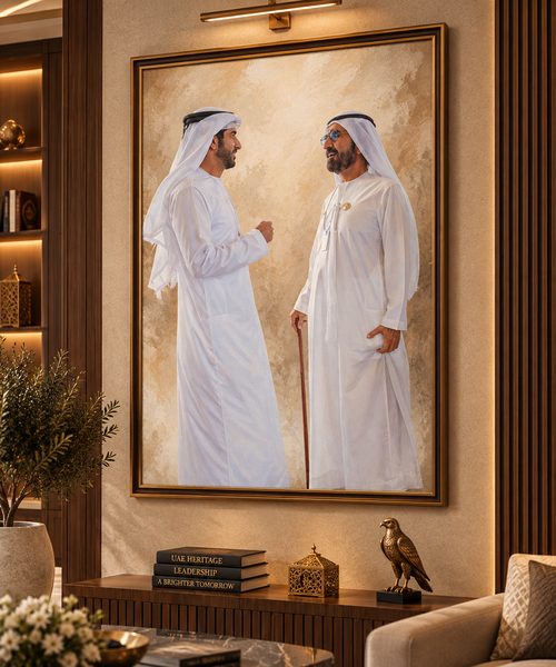 Custom Canvas Art Dubai — Handcrafted Portrait Painting by Blenc Art 50