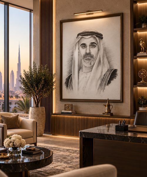 Custom Canvas Art Dubai — Handcrafted Portrait Painting by Blenc Art 55