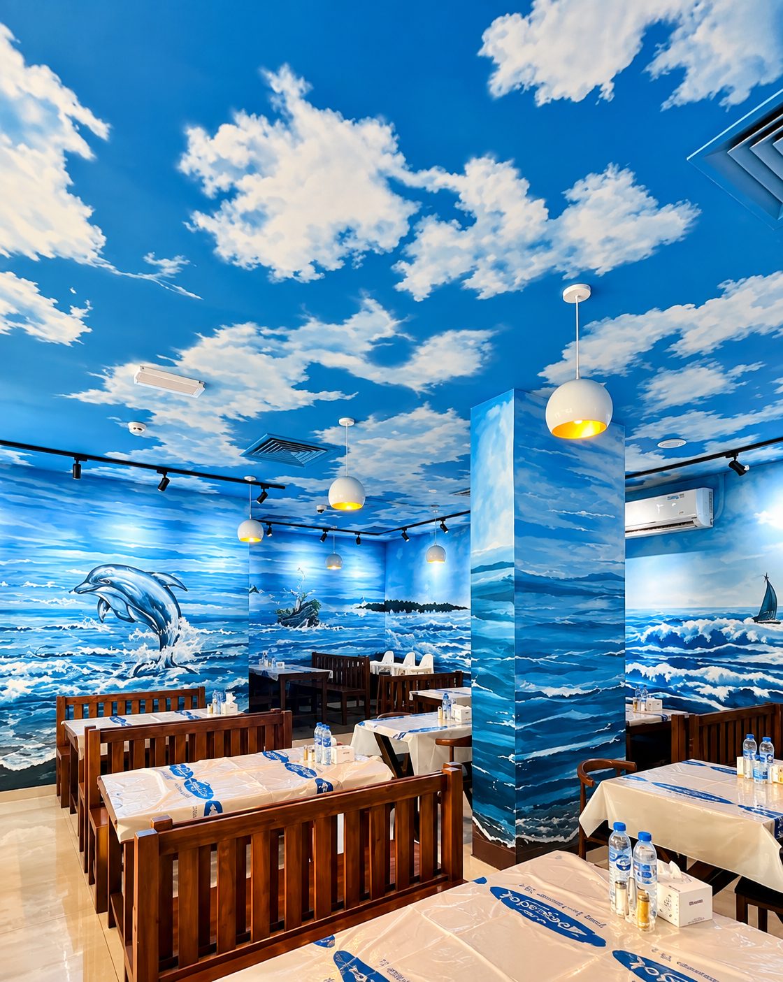 Hand-painted wall mural Dubai — commissioned mural installation by Blenc Art 04