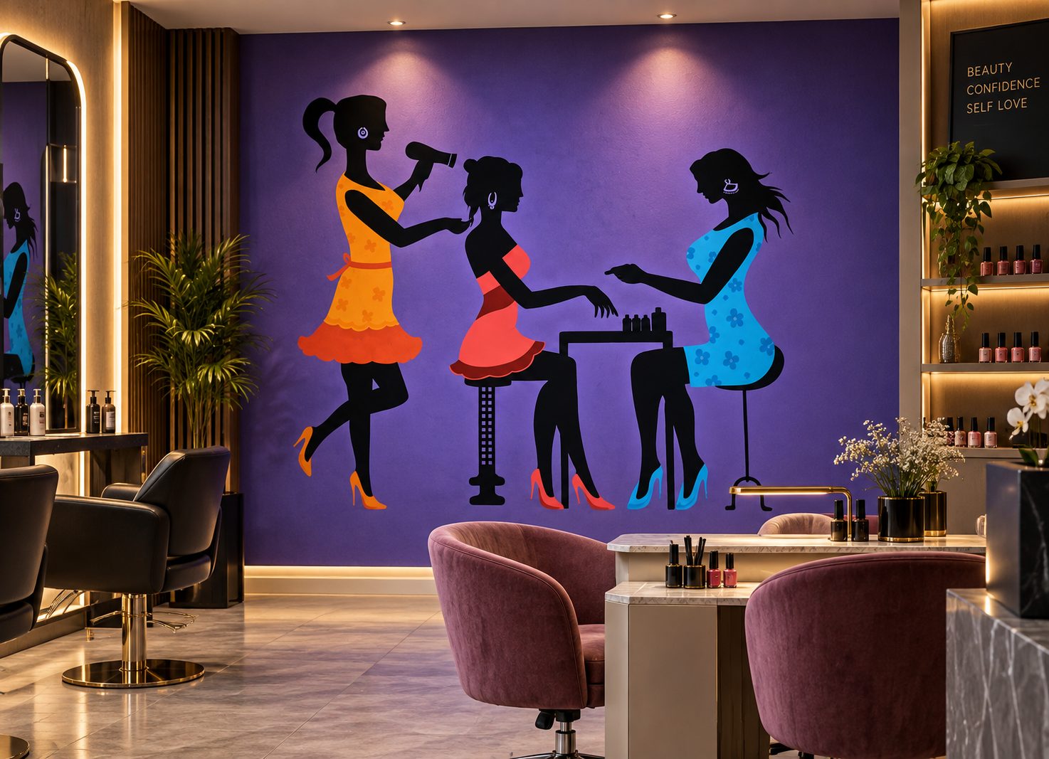 Hand-painted wall mural Dubai — commissioned mural installation by Blenc Art 09