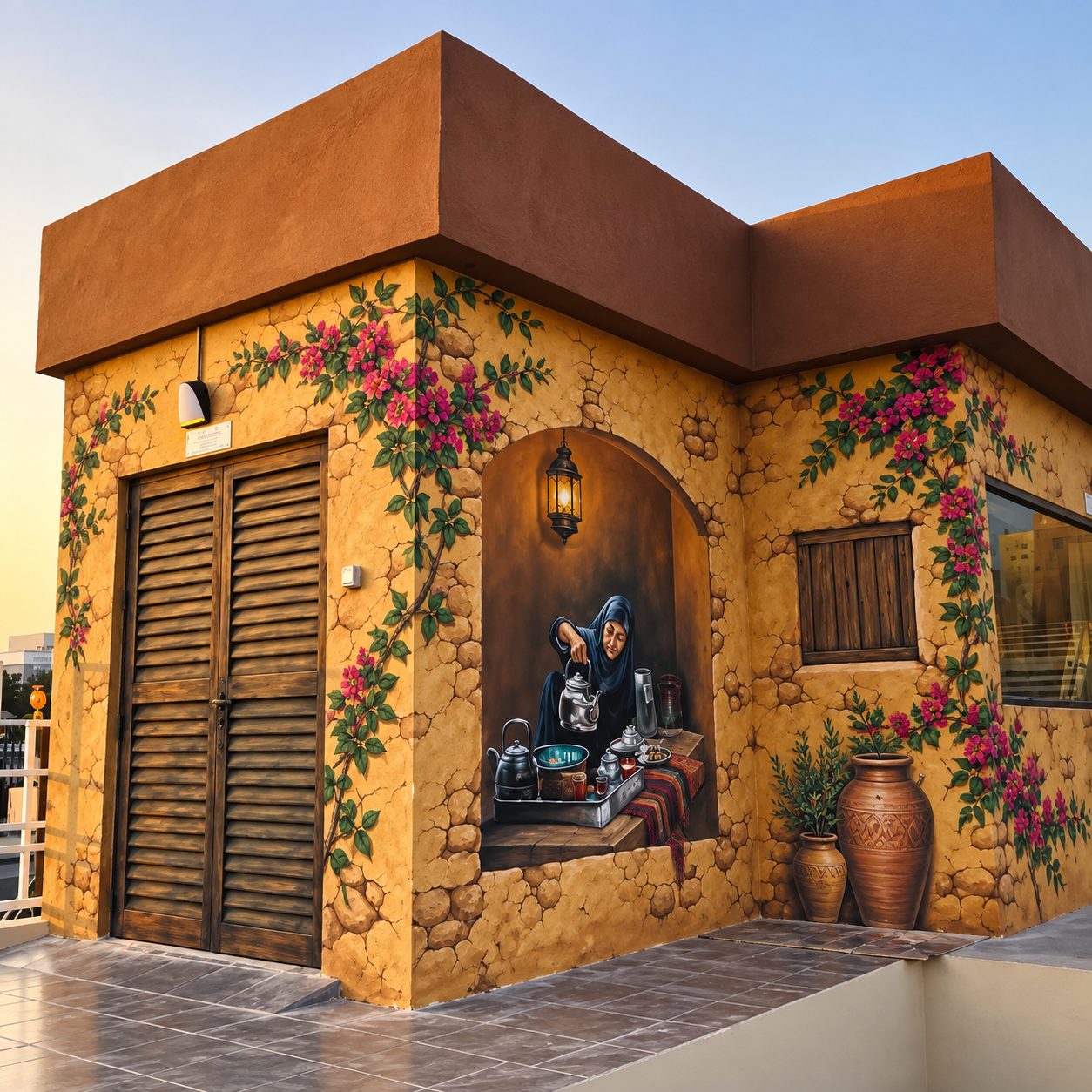Hand-painted wall mural Dubai — commissioned mural installation by Blenc Art 14