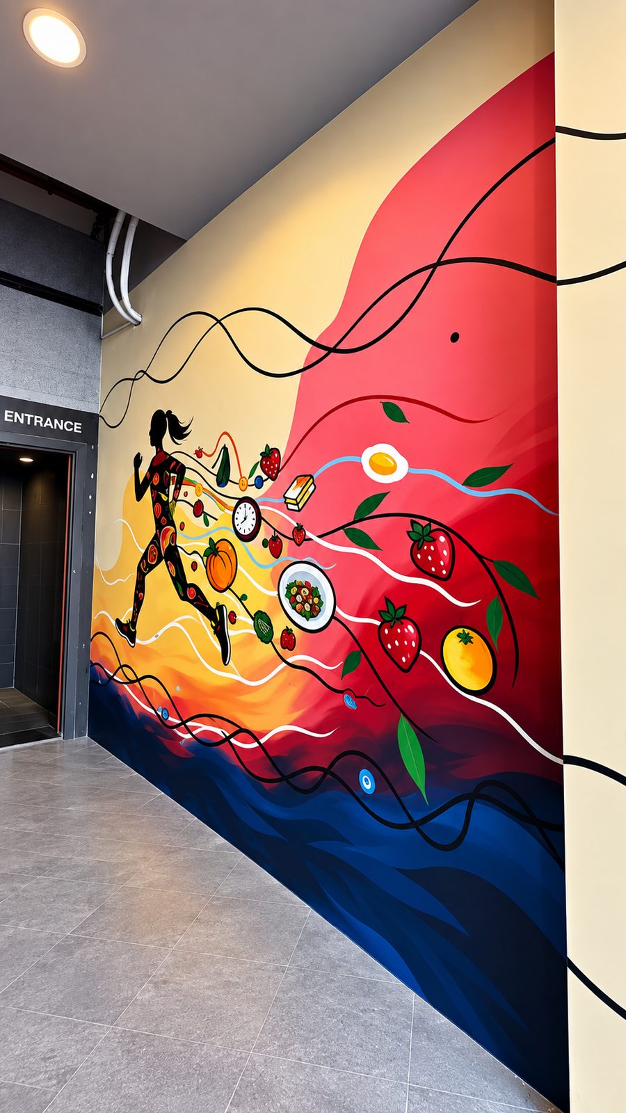 Hand-painted wall mural Dubai — commissioned mural installation by Blenc Art 15