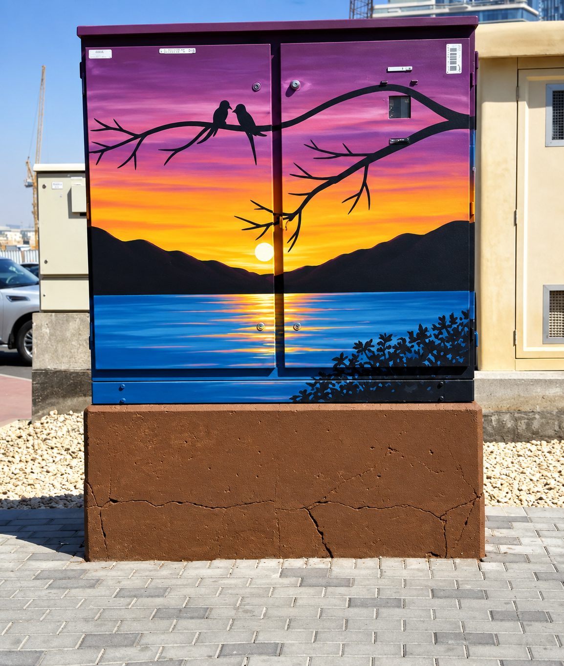 Hand-painted wall mural Dubai — commissioned mural installation by Blenc Art 16