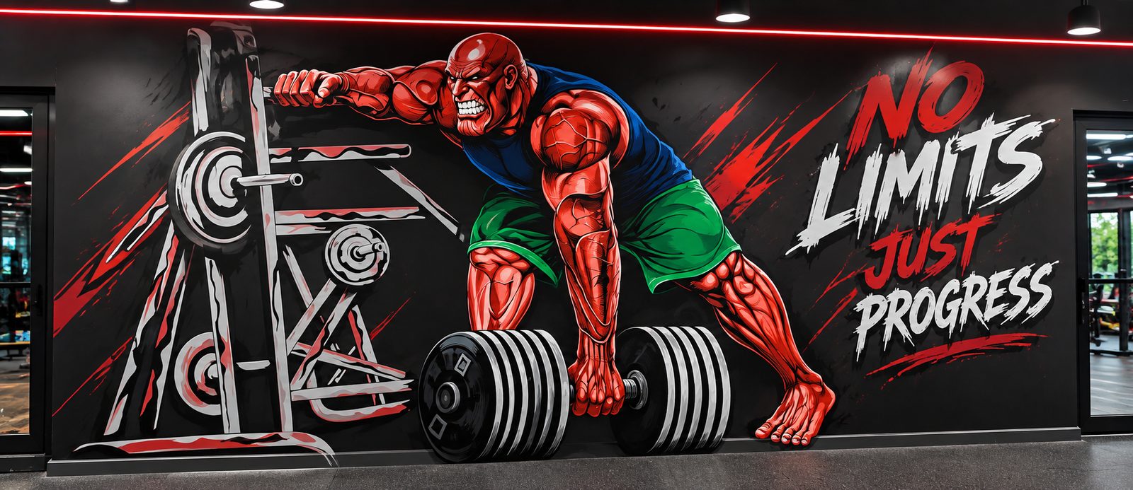 Hand-painted wall mural Dubai — commissioned mural installation by Blenc Art 21