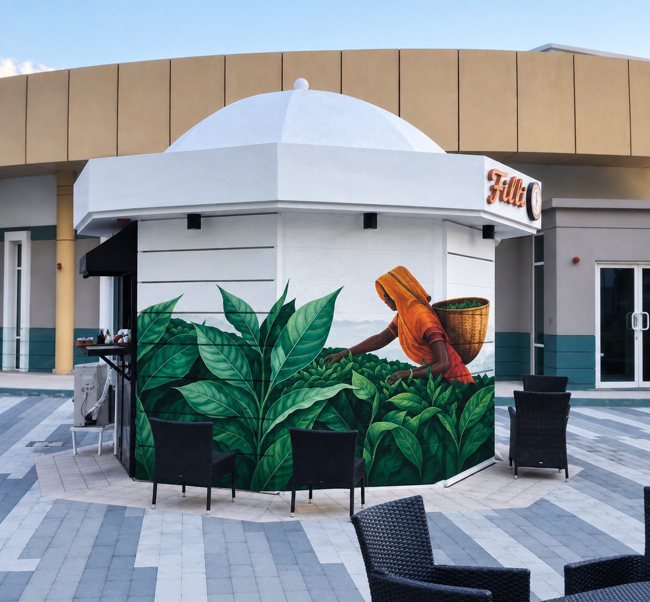 Hand-painted wall mural Dubai — commissioned mural installation by Blenc Art 22
