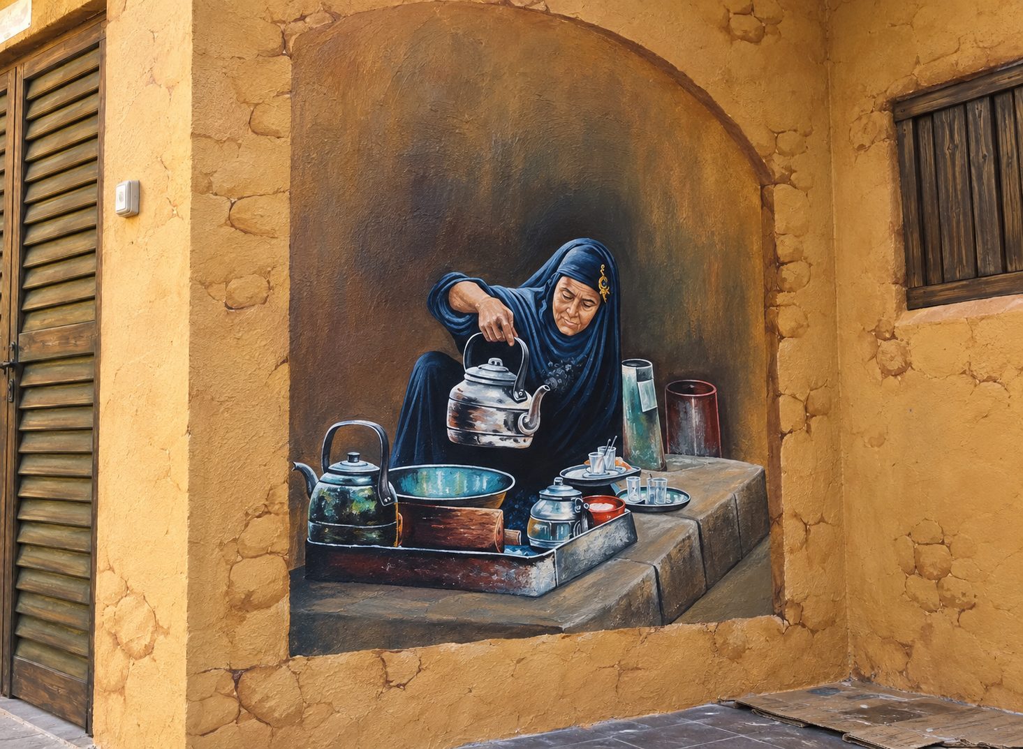 Hand-painted wall mural Dubai — commissioned mural installation by Blenc Art 28