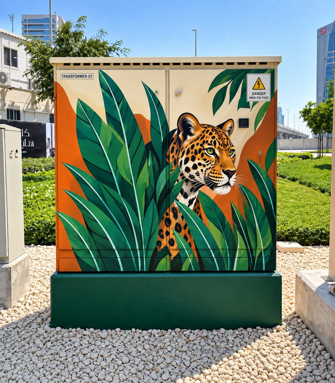 Hand-painted wall mural Dubai — commissioned mural installation by Blenc Art 34
