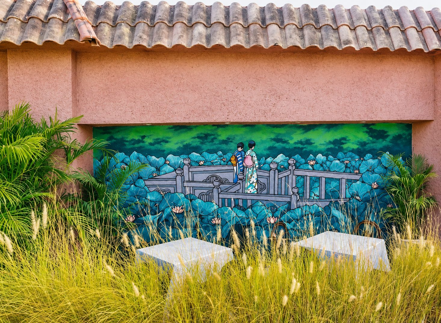 Hand-painted wall mural Dubai — commissioned mural installation by Blenc Art 45