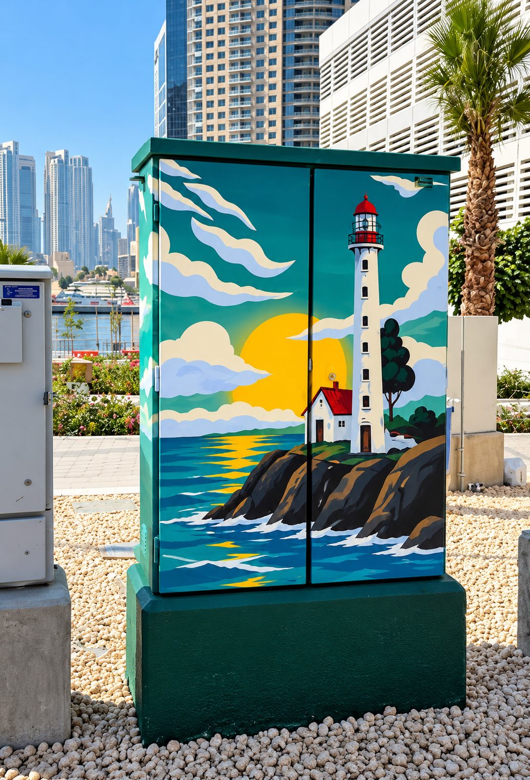 Hand-painted wall mural Dubai — commissioned mural installation by Blenc Art 51