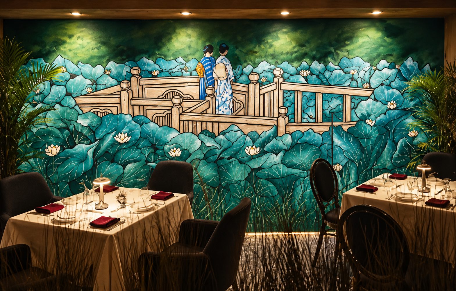 Hand-painted wall mural Dubai — commissioned mural installation by Blenc Art 55