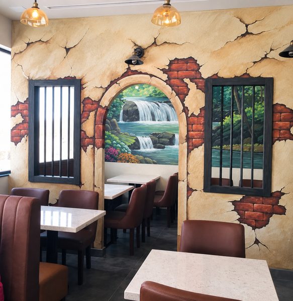 Hand-Painted Wall Mural Dubai — Custom Mural Artwork by Blenc Art 06