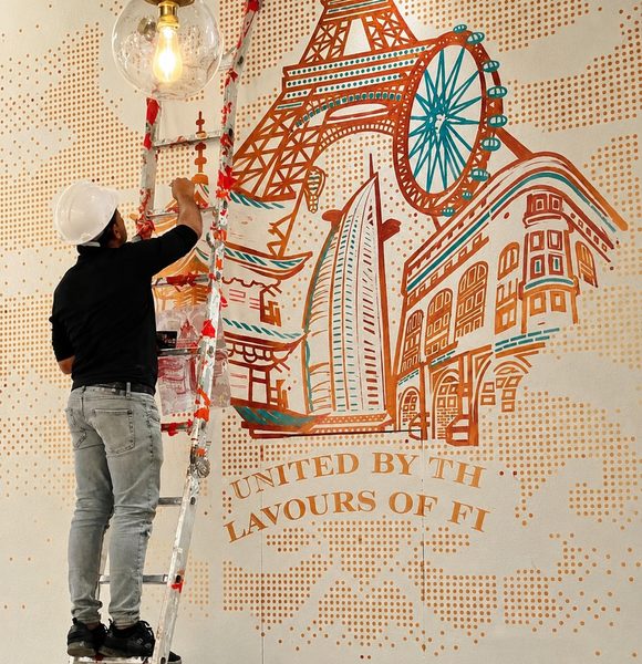 Hand-Painted Wall Mural Dubai — Custom Mural Artwork by Blenc Art 10
