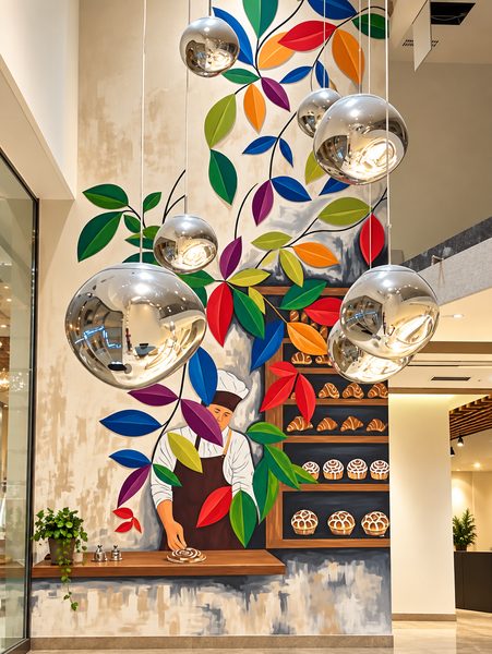 Hand-Painted Wall Mural Dubai — Custom Mural Artwork by Blenc Art 40