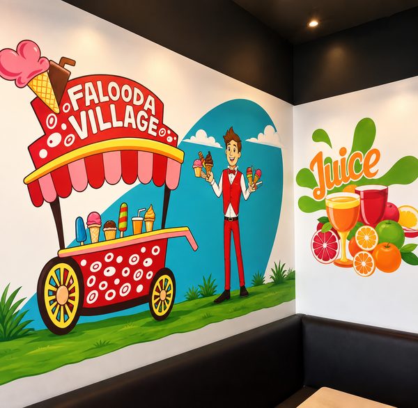 Hand-Painted Wall Mural Dubai — Custom Mural Artwork by Blenc Art 41