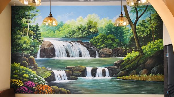 Hand-Painted Wall Mural Dubai — Custom Mural Artwork by Blenc Art 42