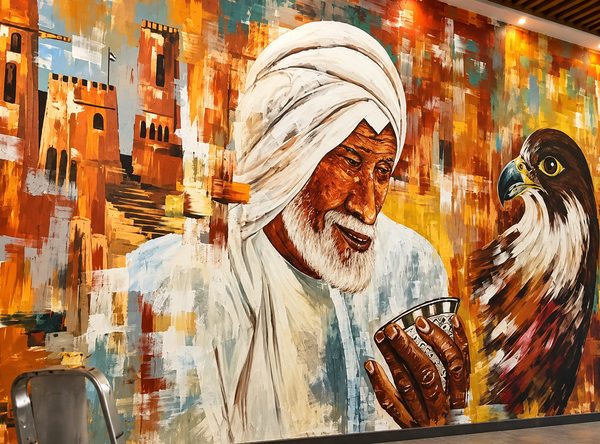 Hand-Painted Wall Mural Dubai — Custom Mural Artwork by Blenc Art 46