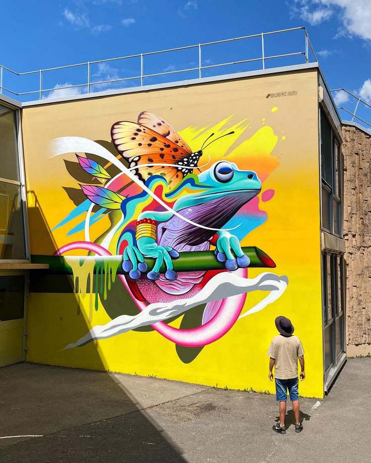 Colorful Frog Mural