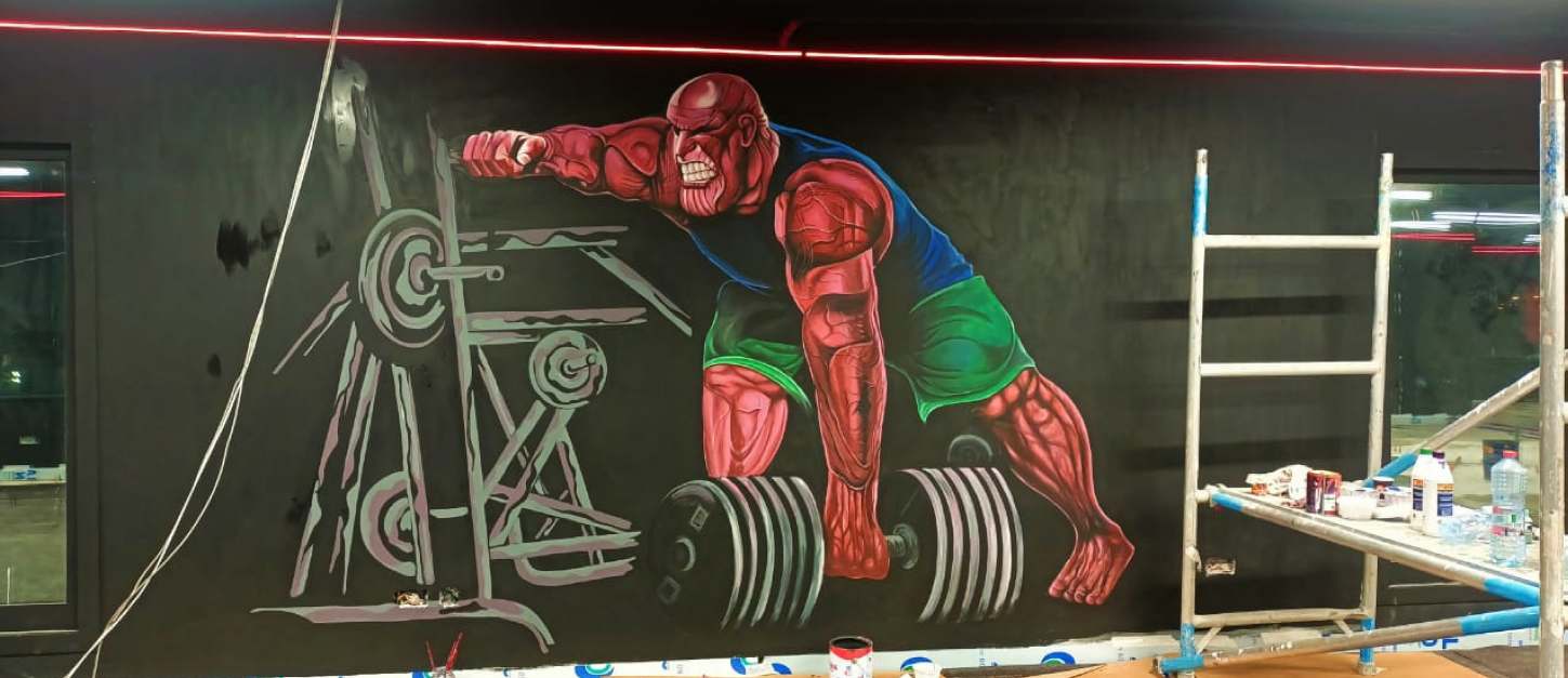 Gym Bodybuilder Mural