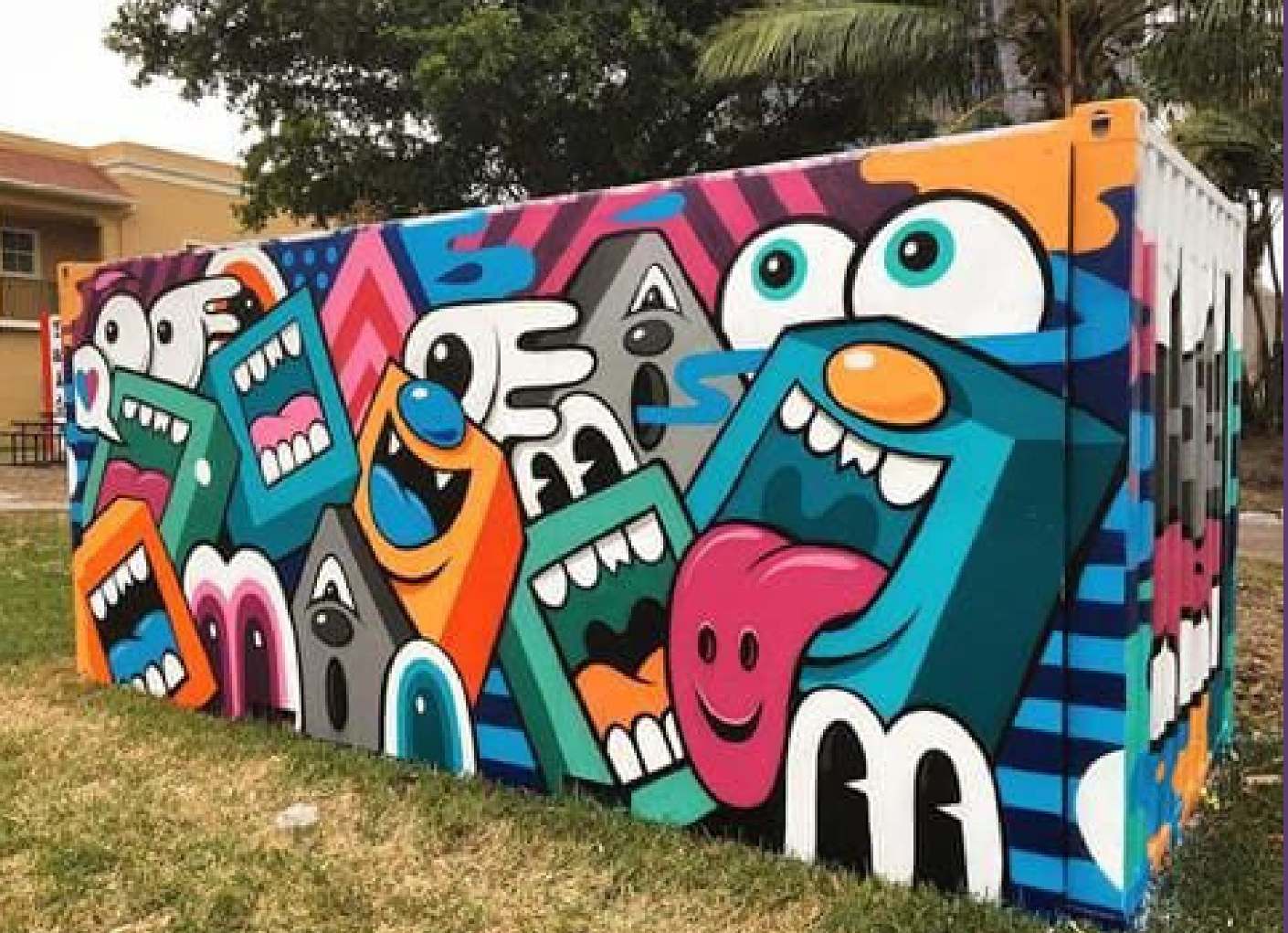 Container Monster Graffiti
